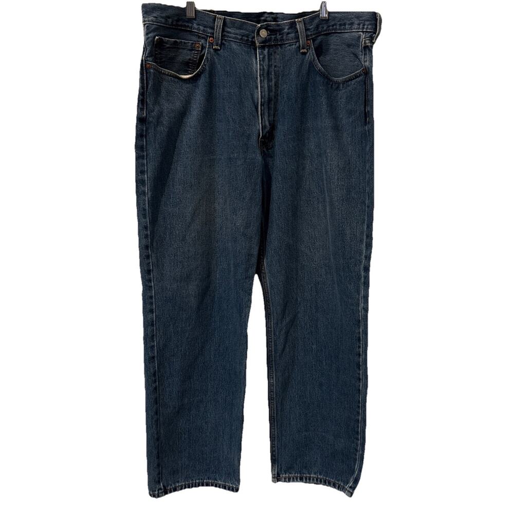 Levis 550 Jeans Mens 38 X30 Blue Denim Relaxed Fit Straight Medium Wash Red Tab